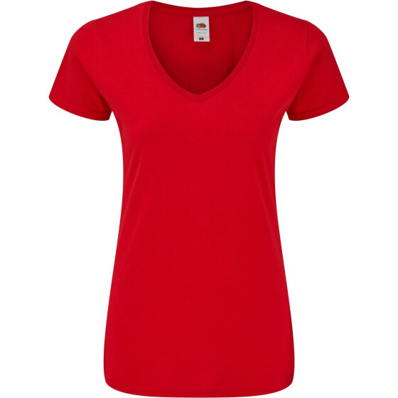 F.O.L. | Lady-Fit Iconic 150 V-Neck T - Damen V-Ausschnitt T-Shirt