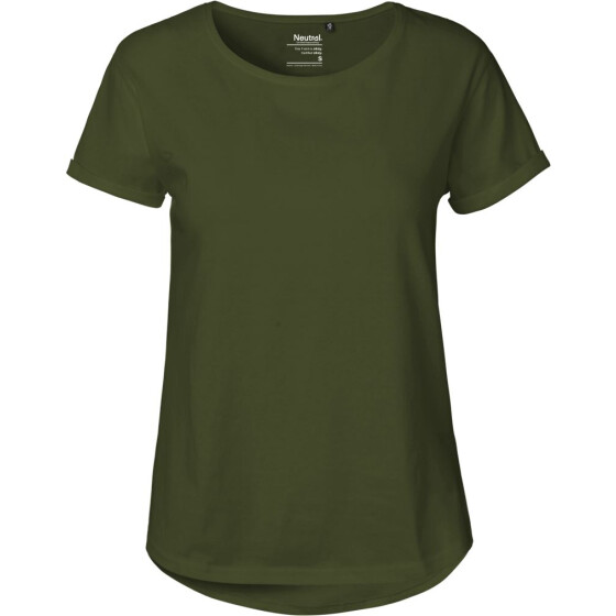 Neutral | O80012 - Damen Bio T-Shirt mit Rollärmel